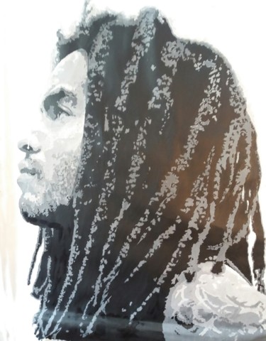 Painting titled "Lenny Kravitz" by Fabien Lardin, Original Artwork, Acrylic