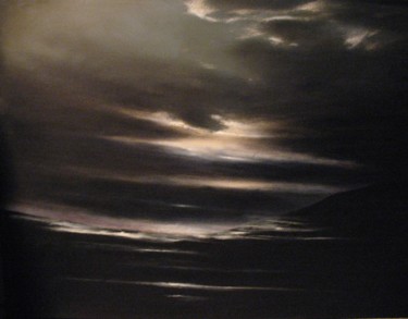 Painting titled "Night in the Patago…" by Flaten, Original Artwork, Oil Mounted on Wood Stretcher frame