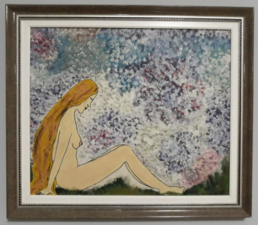 Peinture intitulée "Menstruating Woman…" par Flavia Rocha, Œuvre d'art originale, Acrylique