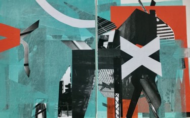 Collages titled "Faubourg" by Flavia Sueng, Original Artwork, Collages