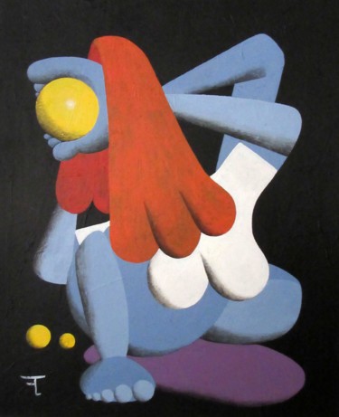 Schilderij getiteld "Fantasmagorie" door Flavien Couche, Origineel Kunstwerk, Acryl