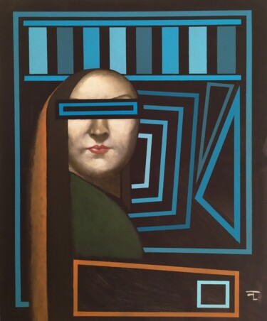 Pintura intitulada "Femme à l'anonymat" por Flavien Couche, Obras de arte originais, Acrílico Montado em Armação em madeira