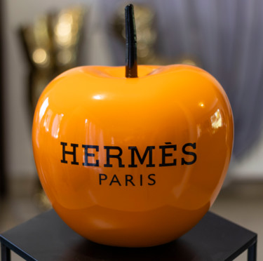 Sculpture intitulée "Hermès Cherry" par Flavien Mandon, Œuvre d'art originale, Résine