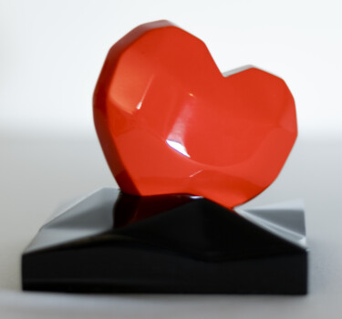 Sculpture intitulée "Little heart" par Flavien Mandon, Œuvre d'art originale, Résine