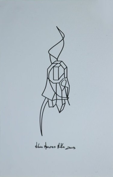 Zeichnungen mit dem Titel "FEMME Amour" von Flavio Mendes Kiko, Original-Kunstwerk, Acryl