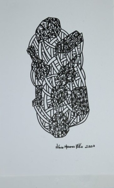 Dessin intitulée "VILLE Egregore 2" par Flavio Mendes Kiko, Œuvre d'art originale, Acrylique