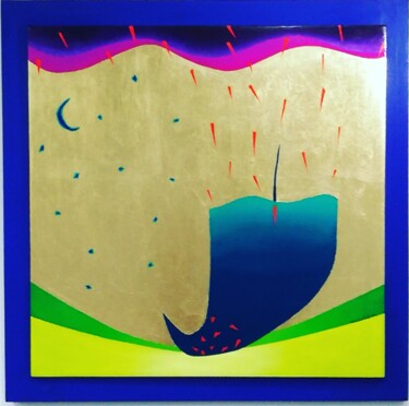 Pittura intitolato "NOTTE PLUVIA" da Flavio Zilli, Opera d'arte originale, Acrilico