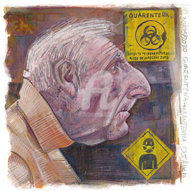 绘画 标题为“Quarantine And Isol…” 由Flávio Miranda, 原创艺术品, 水粉