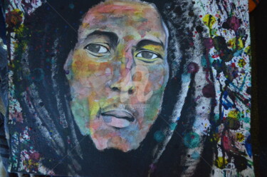 Peinture intitulée "Bob marley" par Flaya, Œuvre d'art originale, Aquarelle