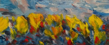 Картина под названием "Tulipani" - Fla Yer, Подлинное произведение искусства, Масло