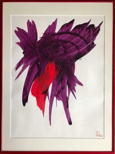 Peinture intitulée ""L'iris de Florence…" par Florence Barre, Œuvre d'art originale, Acrylique Monté sur Aluminium