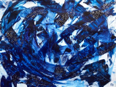 Malerei mit dem Titel "Ocean Floe" von Florence Barre, Original-Kunstwerk, Acryl