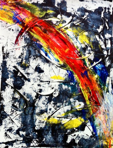 Malerei mit dem Titel "Let's there be Love" von Florence Barre, Original-Kunstwerk, Acryl