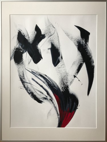 Painting titled "Série Noire" by Florence Barre, Original Artwork, Acrylic Mounted on Aluminium