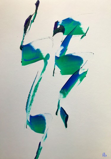 Pas de deux Peinture intitulée "Pas de deux" par Florence Barre, Œuvre d'art originale, Acrylique Monté sur Aluminium