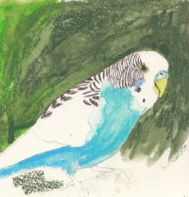 Картина под названием "Bird" - Fleur Elise Noble, Подлинное произведение искусства, Акварель