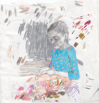 Dessin intitulée "Illyama" par Fleur Elise Noble, Œuvre d'art originale, Crayon