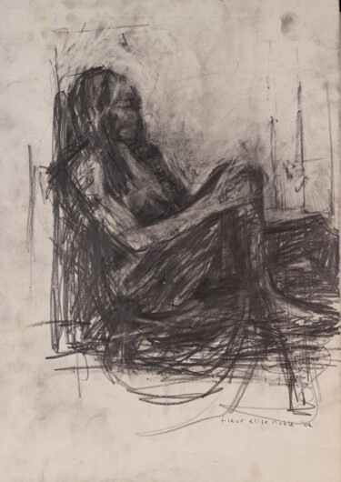 Dessin intitulée "Sitting" par Fleur Elise Noble, Œuvre d'art originale, Crayon