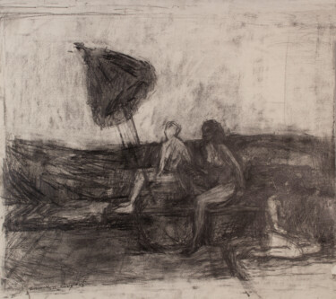 Рисунок под названием "Umbrella" - Fleur Elise Noble, Подлинное произведение искусства, Древесный уголь
