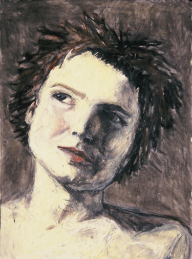 Drawing titled "Self Portrait" by Fleur Elise Noble, Original Artwork, Pastel