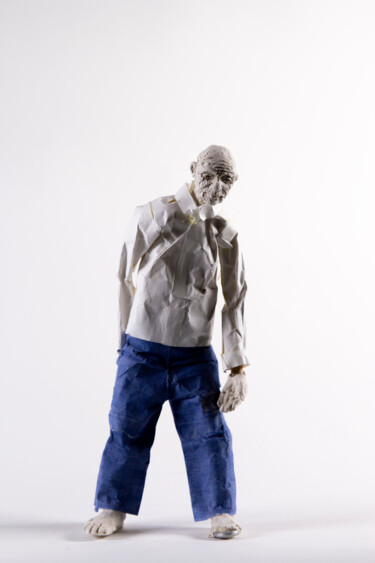 Sculpture titled "Paper Puppet 1" by Fleur Elise Noble, Original Artwork, Clay