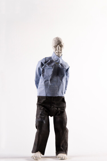 Sculpture titled "Paper Puppet 3" by Fleur Elise Noble, Original Artwork, Clay