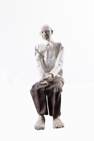 Sculpture titled "Paper Puppet 13" by Fleur Elise Noble, Original Artwork, Clay