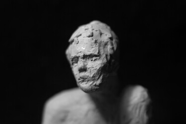 Sculpture titled "Clay Face 67" by Fleur Elise Noble, Original Artwork, Terra cotta
