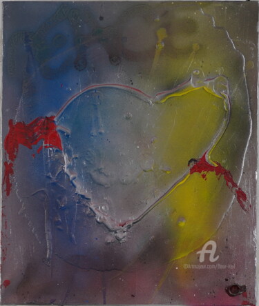 Картина под названием "PEACE" - Fleur Keil, Подлинное произведение искусства, Рисунок распылителем краски
