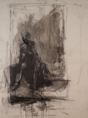 Disegno intitolato "Girl Sitting" da Fleur Elise Noble, Opera d'arte originale, Inchiostro