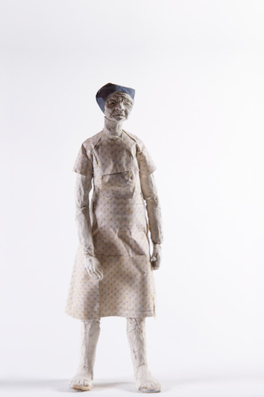 Rzeźba zatytułowany „Paper Puppet 8” autorstwa Fleur Elise Noble, Oryginalna praca, Glina