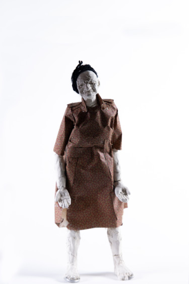 Rzeźba zatytułowany „Paper Puppet 12” autorstwa Fleur Elise Noble, Oryginalna praca, Glina