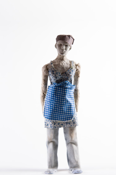 Rzeźba zatytułowany „Paper Puppet 17” autorstwa Fleur Elise Noble, Oryginalna praca, Glina