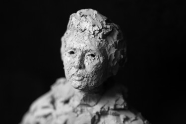 Sculpture titled "Clay Face 9" by Fleur Elise Noble, Original Artwork, Terra cotta