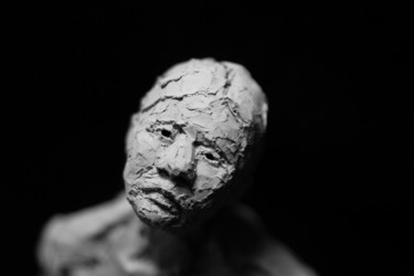 Sculpture titled "Clay Face 50" by Fleur Elise Noble, Original Artwork, Terra cotta