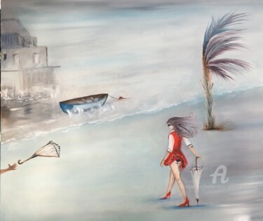 Malerei mit dem Titel "Dans le vent" von Fleurlise Artiste Peintre Et Sculpteur, Original-Kunstwerk, Acryl