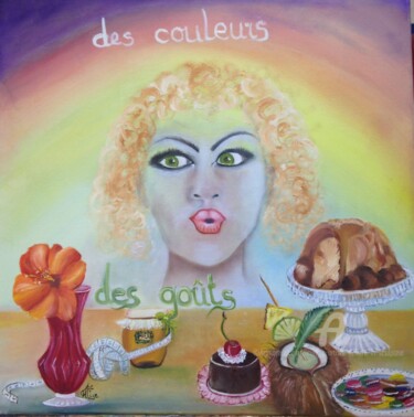 Malarstwo zatytułowany „Des Goûts et des co…” autorstwa Fleurlise Artiste Peintre Et Sculpteur, Oryginalna praca, Akryl Zamo…