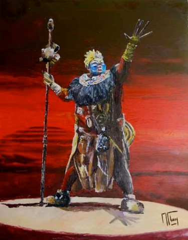 Peinture intitulée "C'est un Roi" par Alain Fleury, Œuvre d'art originale, Huile