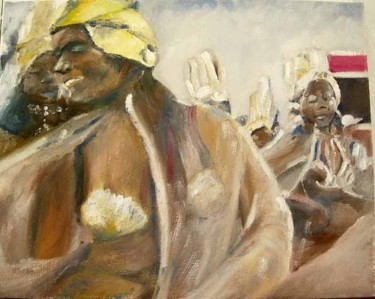 Painting titled "Carnaval au Moule e…" by Alain Fleury, Original Artwork