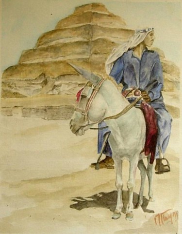 Painting titled "DEVANT SAKARA" by Alain Fleury, Original Artwork
