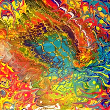 Картина под названием "Lava" - Flg Art, Подлинное произведение искусства, Акрил