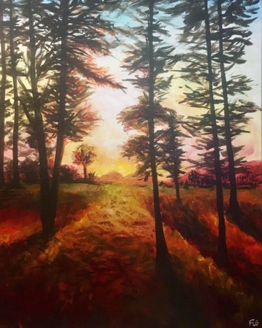 Painting titled "Autumn is coming" by Flg Art, Original Artwork, Acrylic