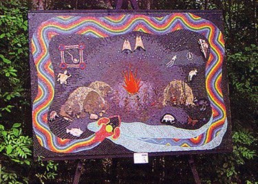Sculpture titled "aboriginal camp" by Felicity Wallis, Original Artwork