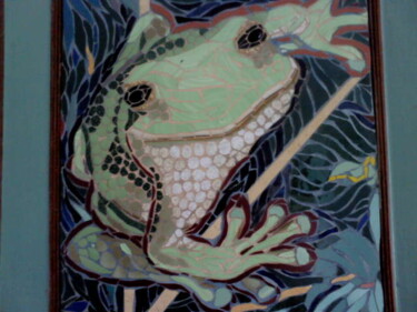 Artcraft titled "Green tree frog mos…" by Felicity Wallis, Original Artwork
