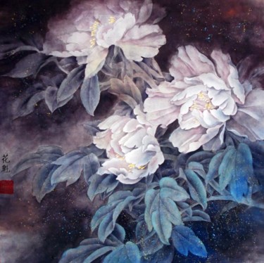 Painting titled "花魁" by San He Shan Ju Shi, Original Artwork, Oil