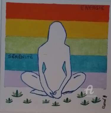 Painting titled "ZEN" by Fbscnv, Original Artwork, Acrylic