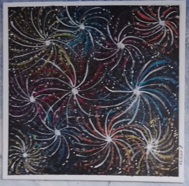 Painting titled "feux d'artifice" by Fbscnv, Original Artwork, Acrylic