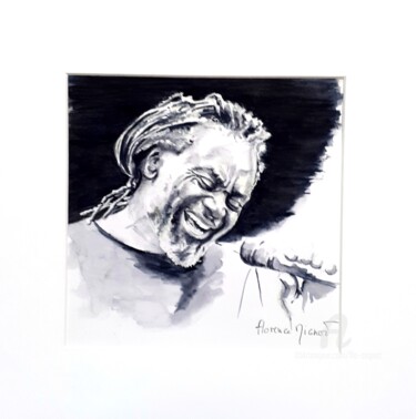 Painting titled "Portrait Bobby Mc F…" by Florence Mignot, Original Artwork, Watercolor