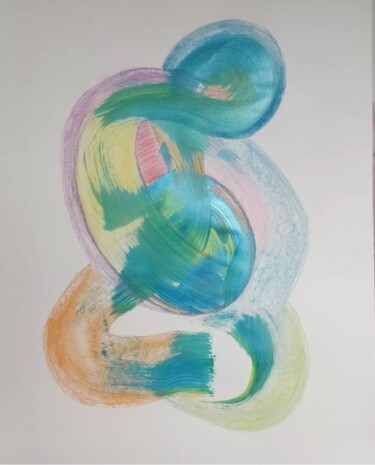 Картина под названием "Maternity II" - Flo., Подлинное произведение искусства, Акрил Установлен на Другая жесткая панель
