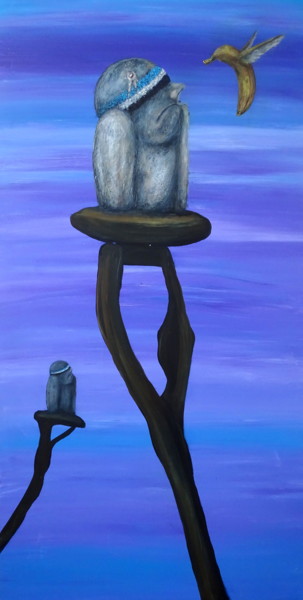 Painting titled "Up" by Float010, Original Artwork, Acrylic
